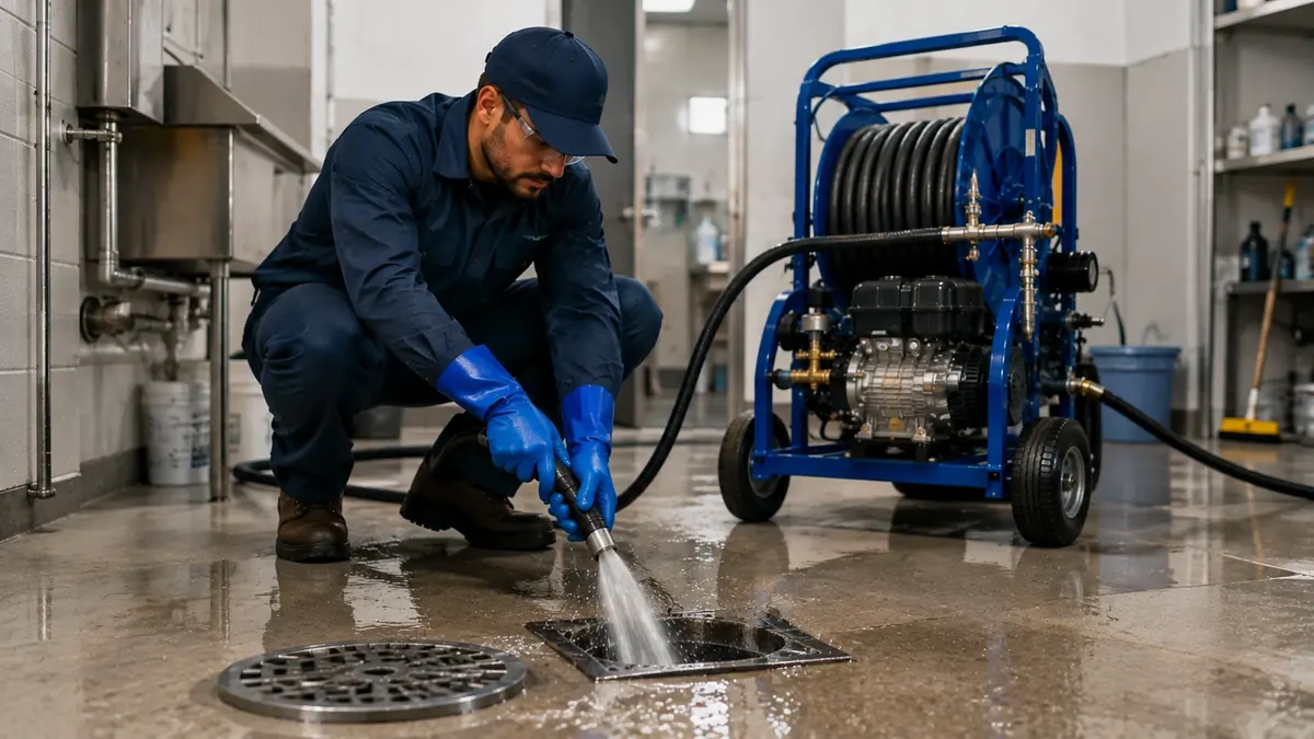 Floor Drain Hydro Jet Cleaning in Richmond