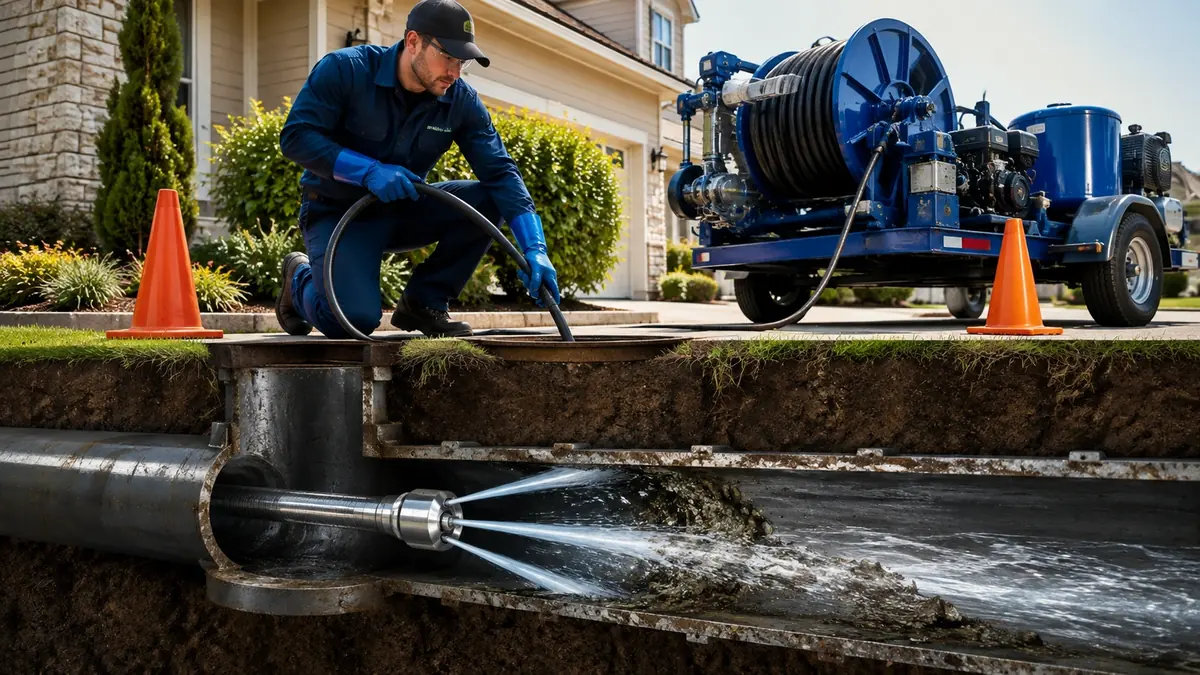 Main Sewer Line Hydro Jet Cleaning in Richmond