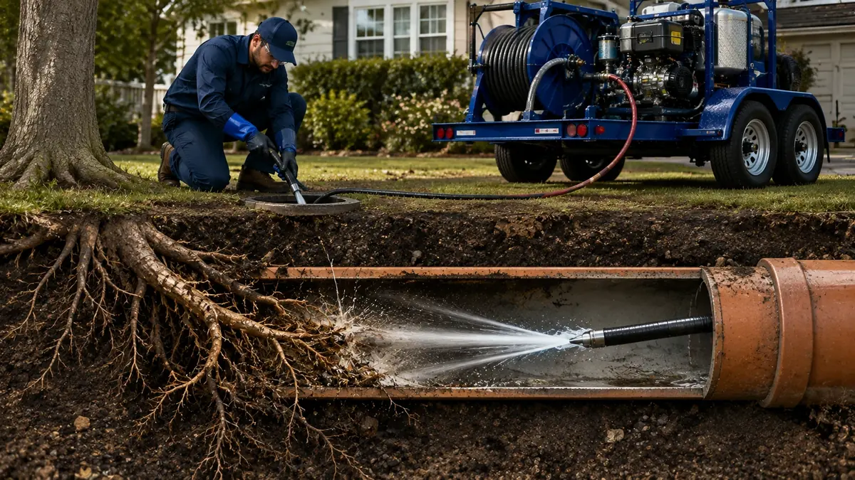 Tree Root Removal with Hydro Jetting in Richmond